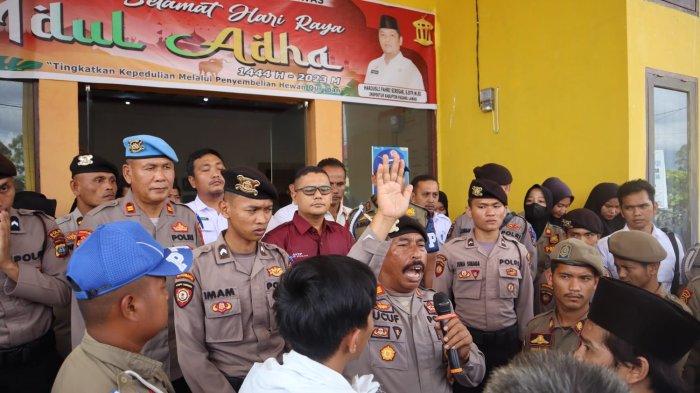 Polres Palas Amankan Unjuk Rasa di Kantor Inspektorat