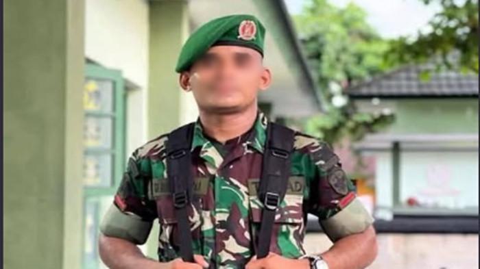 Sosok Pratu Aprianto Rede Radja, prajurit TNI diduga terlibat dalam kasus kematian Prada Lucky Chepril Saputra Namo, termasuk dalam 20 tersangka.