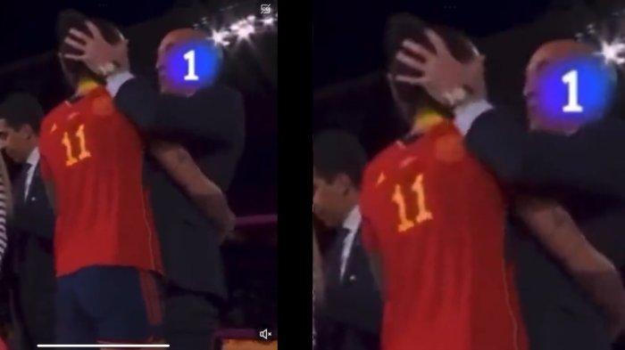 KETUA PSSI-nya Spanyol Cium dan Beri Kecupan ke Pesepak Bola Putri Saat Di Podium, Dikecam Publik