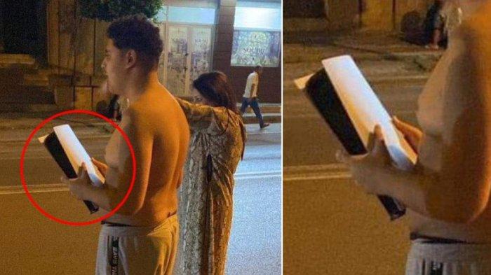 Momen Pria Peluk PlayStation 5 saat Gempa Maroko, Berlari Keluar Tanpa Baju dan Alas Kaki
