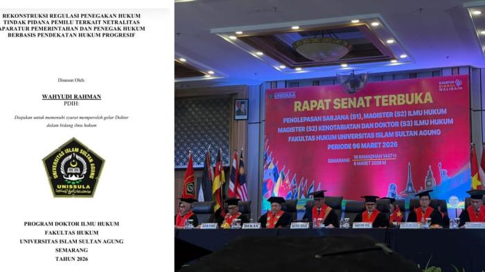 Promosi doktor AKBP Wahyudi Rahman di Semarang