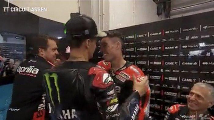 UPDATE MotoGP Belanda 2022, Fabio Quartararo Datangi Pit Aleix Espargaro Minta Maaf Beri Pelukan
