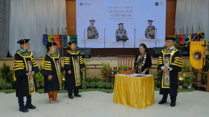Rektor Intiyas Mengukuhkan 3 Guru Besar, UKSW Siap Lahirkan Banyak Inovasi Menuju WCU