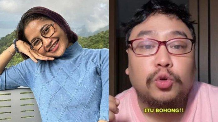 Riyuka Bunga (kanan) umumkan berpisah dengan komika Heri Horeh (kiri).