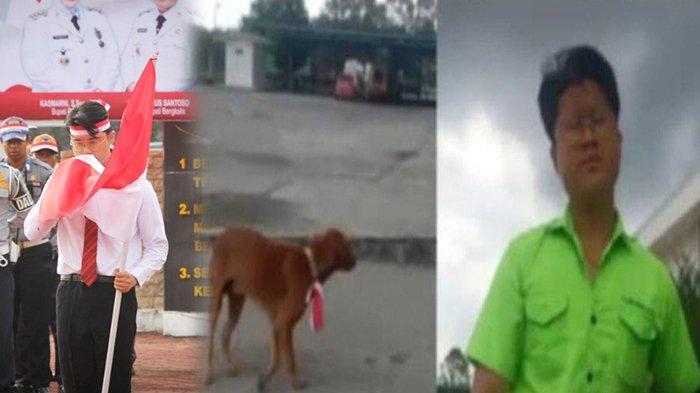 Robert Herison yang Kalungkan Bendera ke Anjing Bebas, Cium Merah Putih di Depan Anggota Polisi
