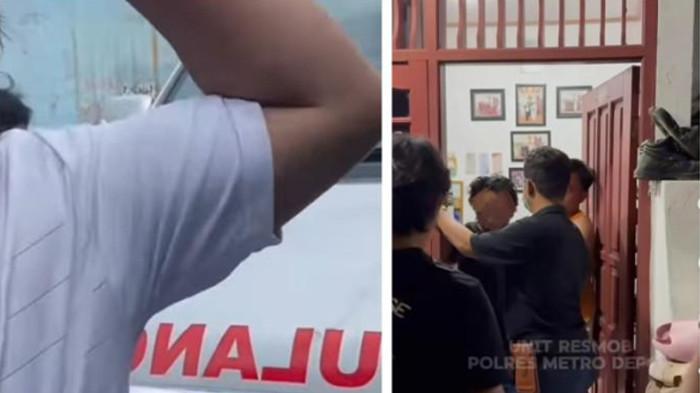 Rusak Ambulans yang Mau Jemput Pasien, Aksi Pria Arogan Viral, Langsung Lesu Saat Dijemput Polisi