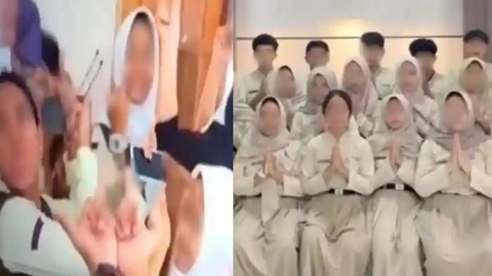 SISWA HINA GURU: Aksi pelecehan terhadap guru oleh sembilan siswa SMAN 1 Purwakarta terjadi sesaat setelah kegiatan belajar mengajar selesai di kelas. Kini 9 siswa itupun diskors dan terancam sanksi sosial