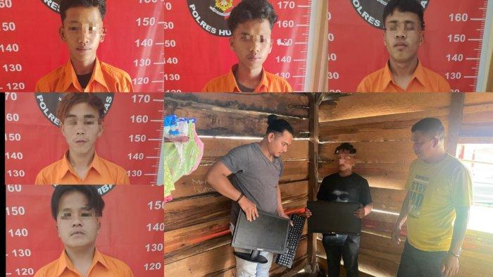 Tak Sampai 24 Jam 5 Pelaku Pembobol Lab Komputer SMK N 1 Onaganjang Ditangkap Reskrim Polres Humbang