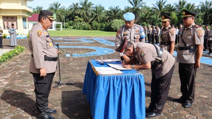 Polres Palas Upacara Sertijab Kapolsek Sosopan dan Pelantikan Wakapolres Palas