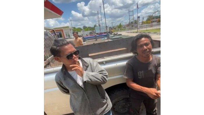 TAMPANG Preman Pungli Sopir Truk yang Sedang Antre Isi BBM di SPBU, Ngaku Ada Setoran ke Polisi