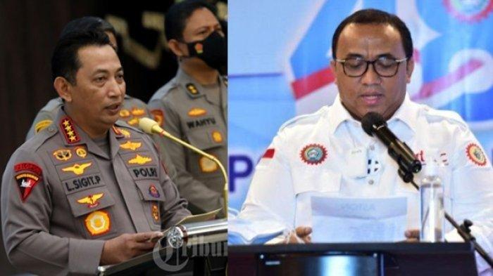 Kolase foto Kapolri dan Andi Gani Nena Wea
