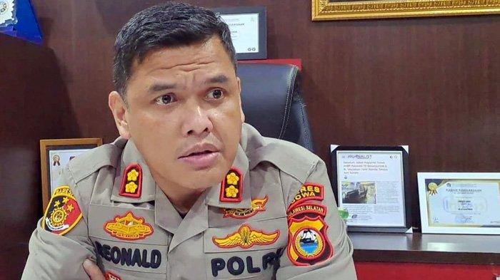  Kapolres Gowa AKBP Reonald Simanjuntak berhasil bongkar pabrik pencetak uang palsu dan sindikatnya di Sulawesi Selatan. (Tribun Medan/Ho)