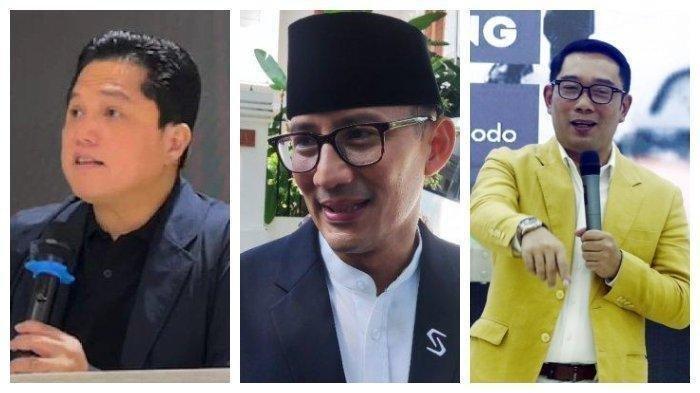 SURVEI Terbaru Cawapres: Elektabilitas Erick Thohir Dibawah Ridwan Kamil dan Sandiaga Uno