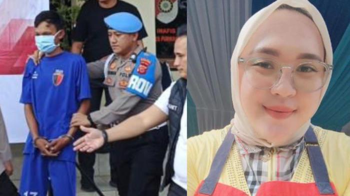 TERSANGKA DIHADIRKAN - Ade Mulayana (26), pria yang menjadi tersangka atas tewasnya Dea Permata Karisma (27) dihadirkan pada konfrensi pers di Mapolres Purwakarta, Kamis (14/8/2025). Polisi ungkap motif pembunuhan Dea Permata Karisma di Purwakarta.