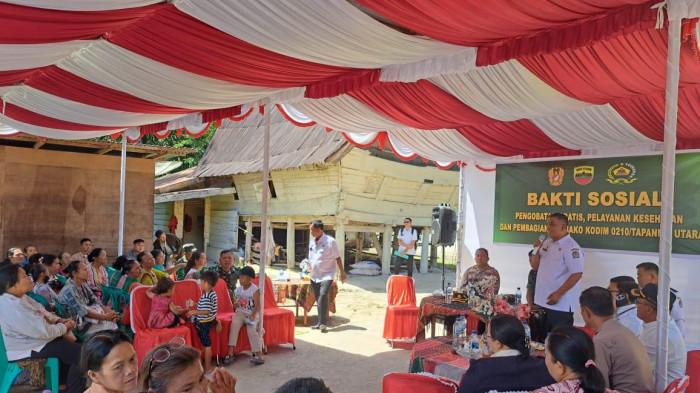 Plh Sekda Toba Apresiasi Bakti Sosial dan Peresmian Sumur Bor oleh Kodim 0210 di Desa Maju Sigumpar