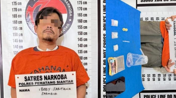 Menginap di Hotel, Pria Asal Simalungun Ditangkap Polisi Siantar Bawa 4,47 Gram Sabu