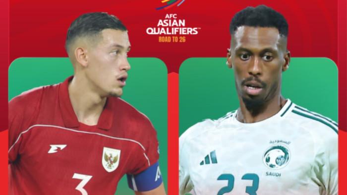 INDONESIA VS ARAB SAUDI - Laga perdana Grup B Kualifikasi Piala Dunia 2026 zona Asia menyajikan duel antara Timnas Indonesia vs Arab Saudi, Kamis (9/102/2025).
