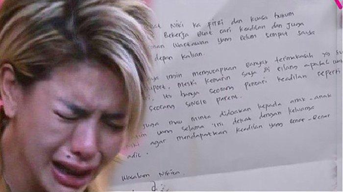 Tulis Surat, Nikita Mirzani Minta Keadilan Sebagai Orangtua Tunggal, Berharap Segera Bebas