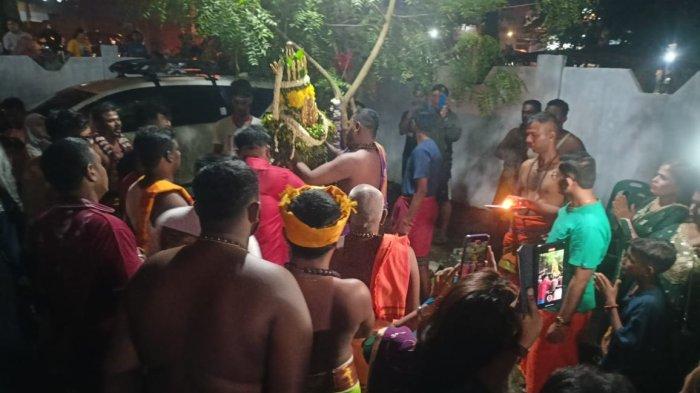 Polres Tebing Tinggi Amankan Perayaan Ulang Tahun Dewi di Kuil Shree Singgamakali Alayam