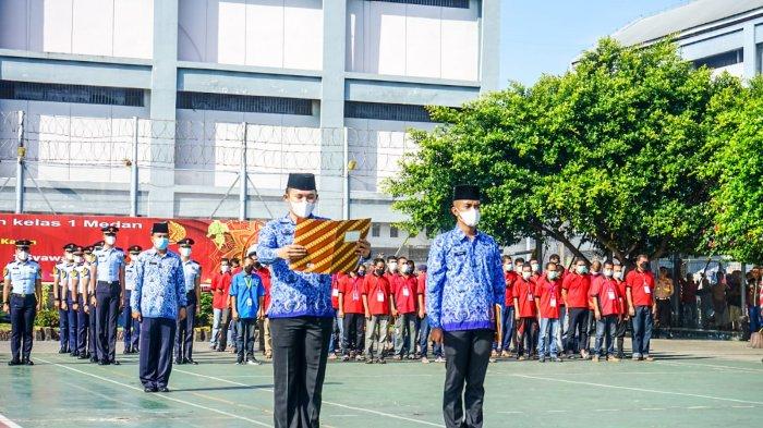 Lembaga Pemasyarakatan (Lapas) Kelas-1 Medan melaksanakan kegiatan upacara peringatan Hari Pendidikan Nasional Tahun 2022