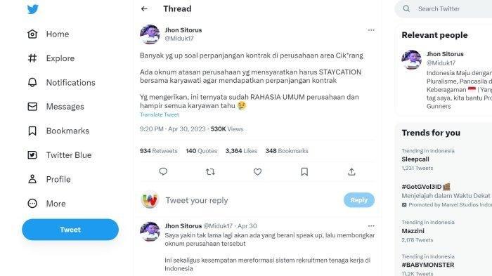 VIRAL Karyawati Wajib Ngamar Bareng Bos Untuk Perpanjang Kontrak Kerja, Pegiat Medsos Beber Hal Ini