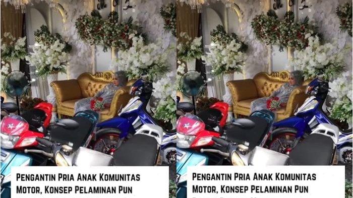 VIRAL Pelaminan Dihiasi Jejeran Motor, Bukannya Dipuji Malah Dihujat Netizen, Dibilang Bak Parkiran