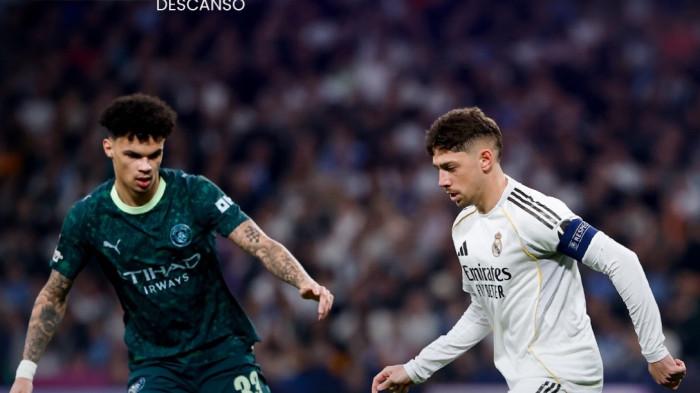 REAL MADRID PESTA - Real Madrid pesta tiga gol ke gawang Manchester City pada leg pertama 16 besar Liga Champions 2025/2026, Kamis (12/3/2026) dini hari WIB. Valverde cetak hattrick.
