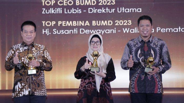 Lagi, Wali Kota Siantar dr Susanti Terima TOP Pembina BUMD Awards 2023