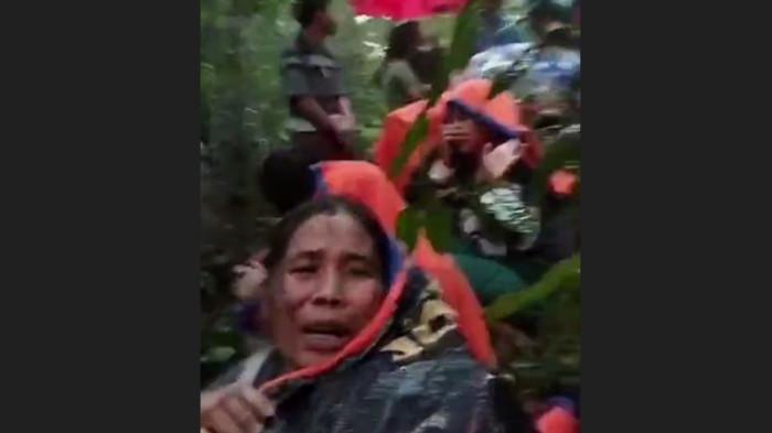 TERJEBAK Vral di sosial media  video sejumlah korban bencana alam di Tapteng terlihat sedang berada di pertengahan hutan viral.