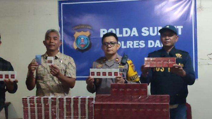 Sat Reskrim Polres Dairi bersama Bea Cukai Amankan 548 Bungkus Rokok Ilegal, 1 Orang Diamankan