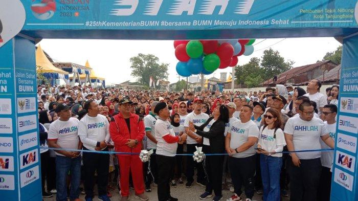 Wakapolres Tanjungbalai Hadiri Jalan Sehat BUMN