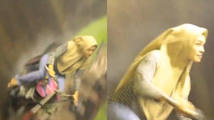 Viral Wanita Nekat Atraksi Tong Setan meski Sedang Hamil