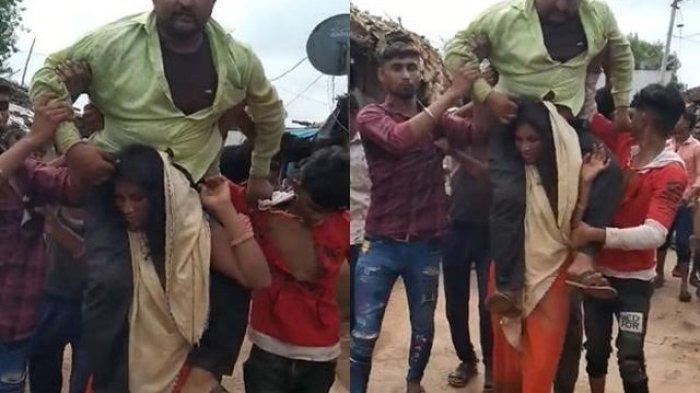 Ketahuan Selingkuh, Wanita Dianiaya dan Dipaksa Gendong Suaminya Keliling Kampung