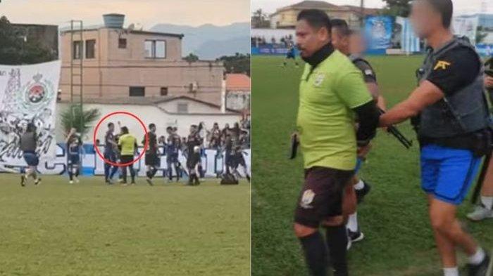 WASIT DITANGKAP Sengaja Atur Skor, Diserbu Sekelompok Polisi di Lapangan dan Langsung Diborgol
