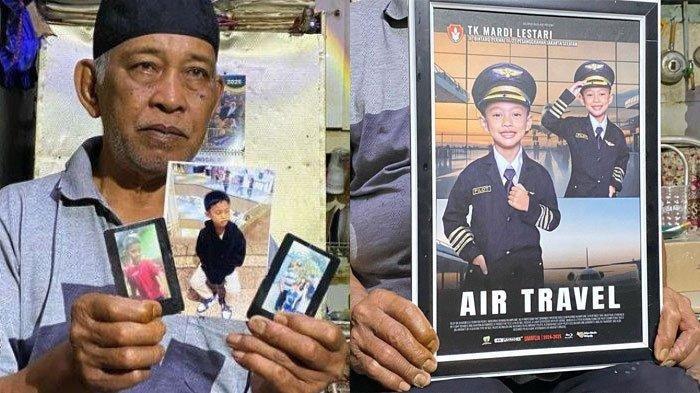 Kakek Alvaro Kiano Nugroho (6), Tugimin (71), saat ditemui di Bintaro, Pesanggrahan, Jakarta Selatan, Selasa (22/4/2025). Ia berharap sang cucu yang 47 hari hilang segera ditemukan