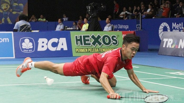 UPDATE LIVE STREAMING! Anthony Ginting Kalah di Set Kedua Semifinal Bulutangkis Tunggal Putra