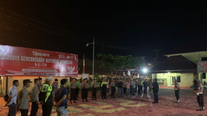 Sambangi Lokasi Keramaian, Polres Tanjungbalai Gelar Patroli Skala Besar Malam Akhir Pekan