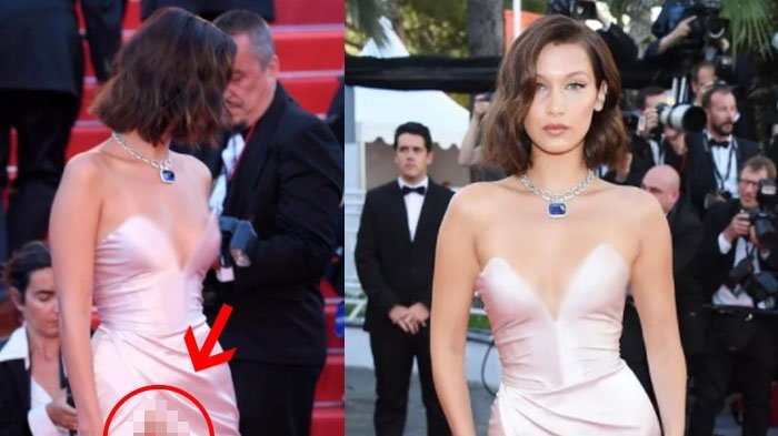 Bella Hadid di Festival Film Cannes 2017, Rabu (17/5/2017). (Rex Features/Venturelli, WireImage)