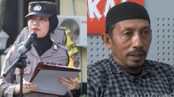 POLWAN BUNUH SUAMI -- ayah dari almarhum Brigadir Esco yakni Samsul buka suara soal menantunya, Briptu Rizka menjadi tersangka pembunuhan anaknya.