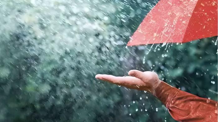 HUJAN LEBAT- Ilustrasi yang menunjukkan terjadinya hujan lebat di sebuah kawasan perkotaan.