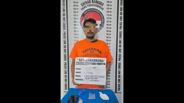 Pria Asal Simalungun Diciduk Polres Siantar di Rumah Makan, Ternyata Simpan 3 Paket Sabu