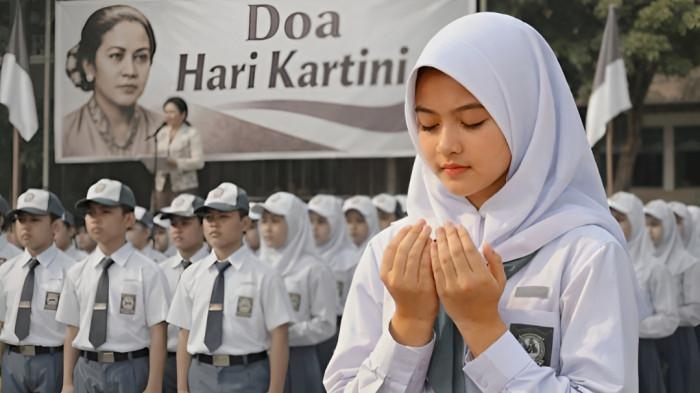BERDOA- Ilustrasi siswi berdoa di momen Hari Kartini yang diperingati tiap 21 April 2026.