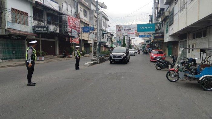 Satlantas Polres Tebingtinggi Kerahkan 8 Personel untuk Gatur Lalin