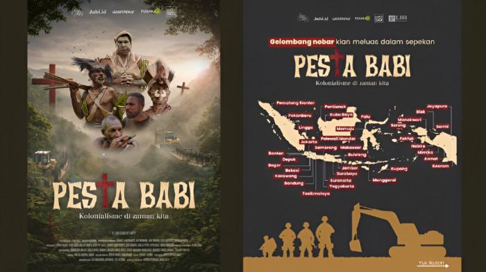 FILM DOKUMENTER- Dandhy Laksono bersama Cypri Jehan Paju Dale (antropolog & peneliti budaya Papua) baru saja merilis film dokumenter Pesta Babi. Film ini menggambarkan kolonialisme di era kekinian yang berdampak pada kehidupan masyarakat suku Papua Selatan.