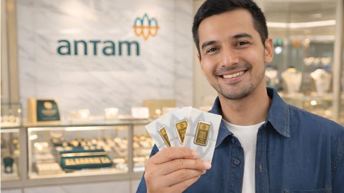 MELAMBUNG- Pada hari ini, Selasa 10 Maret 2026, harga emas Antam melambung signifikan. Hari ini naik Rp 43.000 per gram.