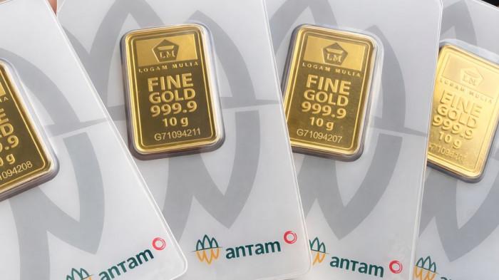 EMAS ANTAM- Ilustrasi emas Antam ukuran 10 gram. Hari ini, Rabu (11/3/2026) harga emas Antam naik Rp 40.000 per gram.