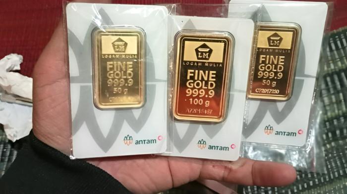 NAIK TIPIS- Harga emas Antam 3 Juli 2026 naik tipis dibanding hari sebelumnya. Hari ini harga emas Antam naik Rp 11.000 per gram.