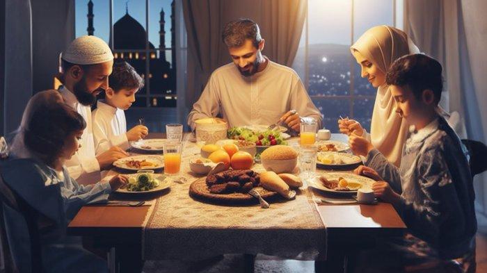 SAHUR- Ilustrasi sebuah keluarga melaksanakan sahur untuk melaksanakan puasa sunnah bulan Dzulhijjah.