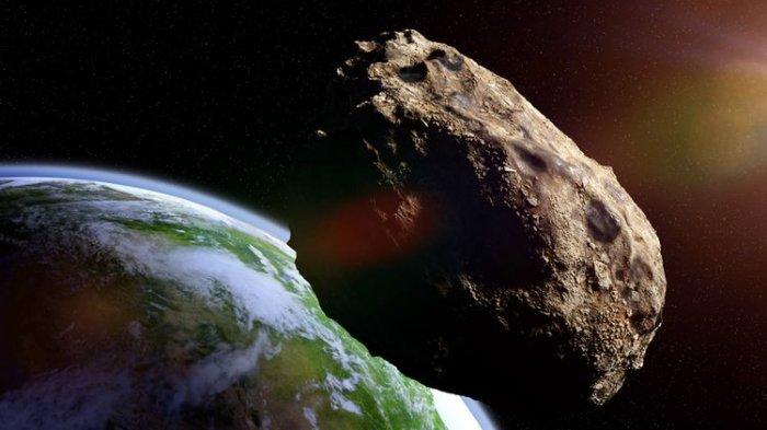 Ilustrasi asteroid menuju Bumi