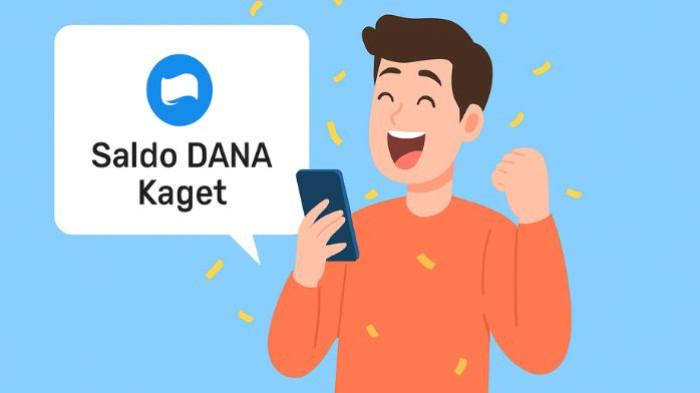 SALDO DANA- Ilustrasi seseorang yang tampak gembira mendapatkan saldo DANA gratis. Ilustrasi ini dibuat menggunakan aplikasi kecerdasan buatan atau AI Microsoft Copilot, Selasa, 14 Oktober 2025.